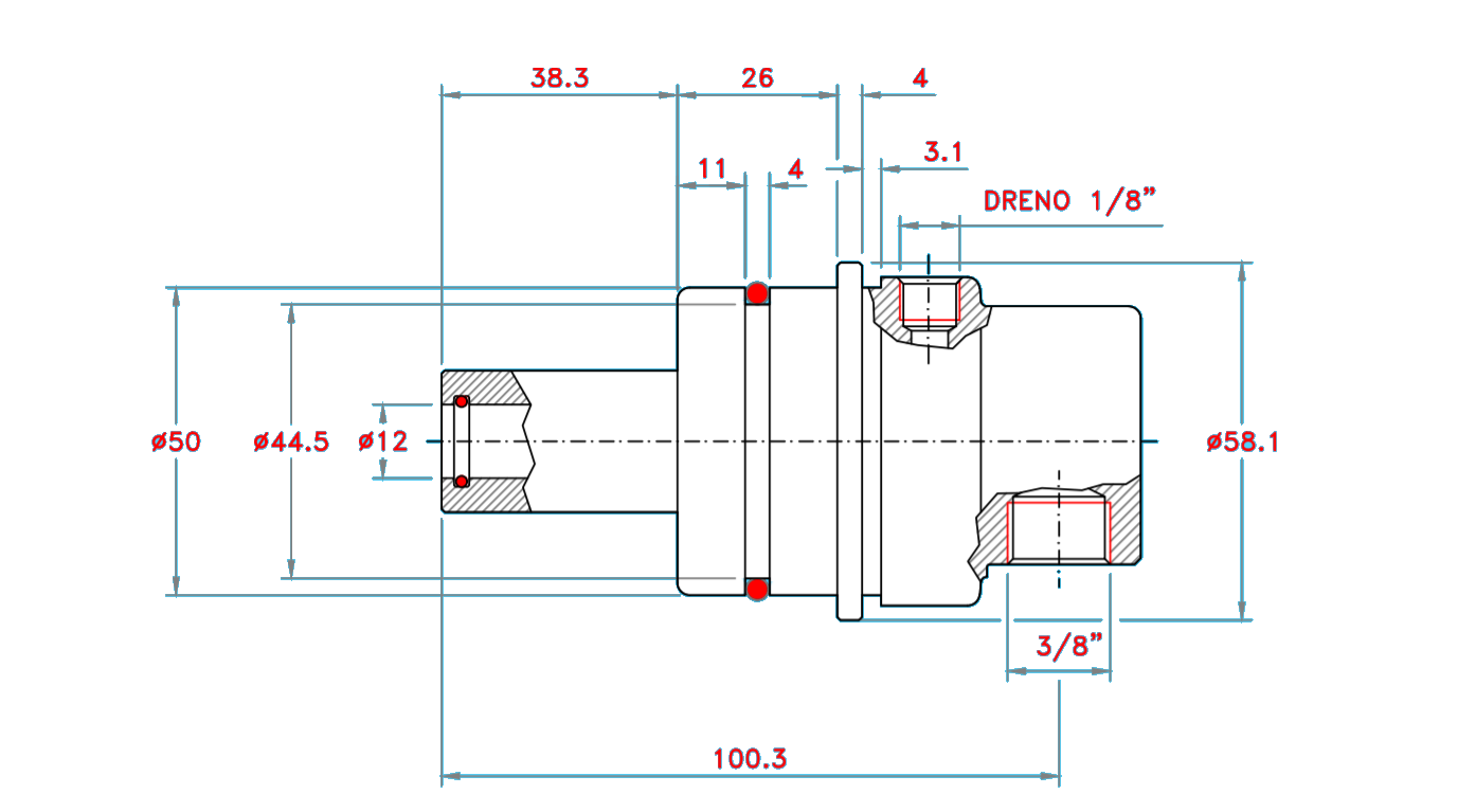 Junta Rotativa, União Rotativa, Máquinas CNC Fluídos Refrigerantes